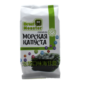 Морская капуста Hrust Monster обжаренная в кунжутном масле со вкусом Васаби, 5г 4шт